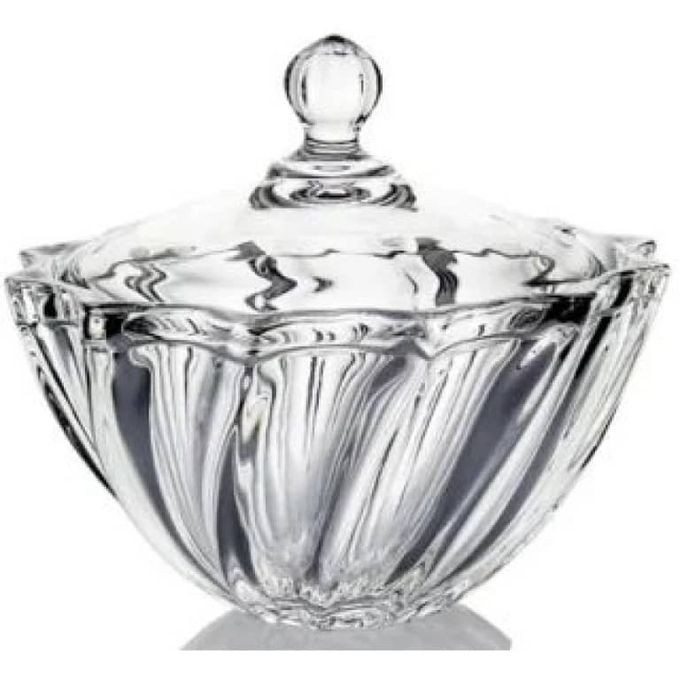 Big Glass Sugar Bowl Designed For Storage-Transparent