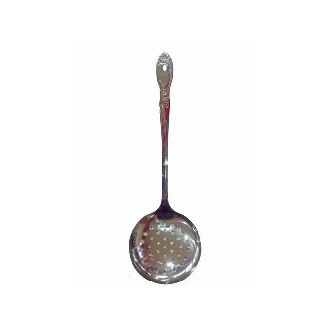 Elegant Ladle For Deep Frying With Unique Design - Silver