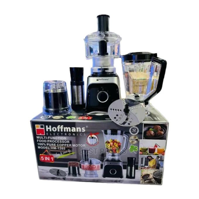 Hoffmans  5 in 1 Multifunction electric Blender 1.8L - Black