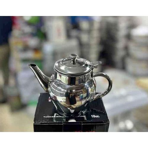 Stainless Steel Teapot For Coffee And Tea -Silver