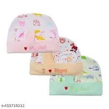 3Pcs Baby Cotton Cap,Mitten & Booties Set -Multiple Designs