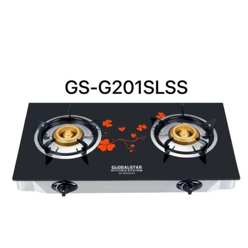 Global Star GAS STOVE COOKER,STAINLESS STEEL,GS-G206ZB,DOUBLE PLATES,