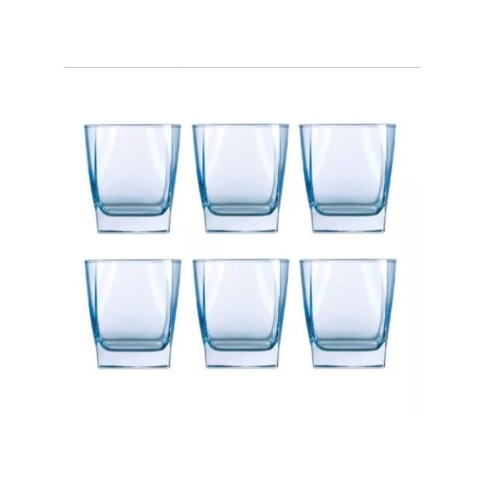Elegant 6 Pieces Whisky Glasses-Transparent Blue