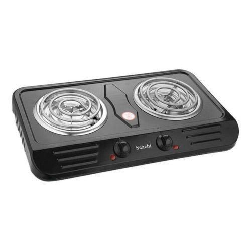 Saachi Double Burner Hot plate with Thermostat Control