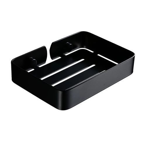 Stainless Steel Modern Soap Dish Bathroom Accessory Rack-Black