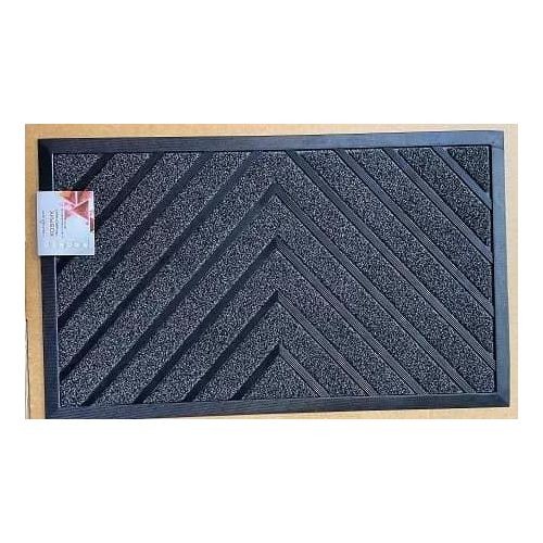 Polyester Doormat On A Pvc Mat With Rubber Base - Multicolor