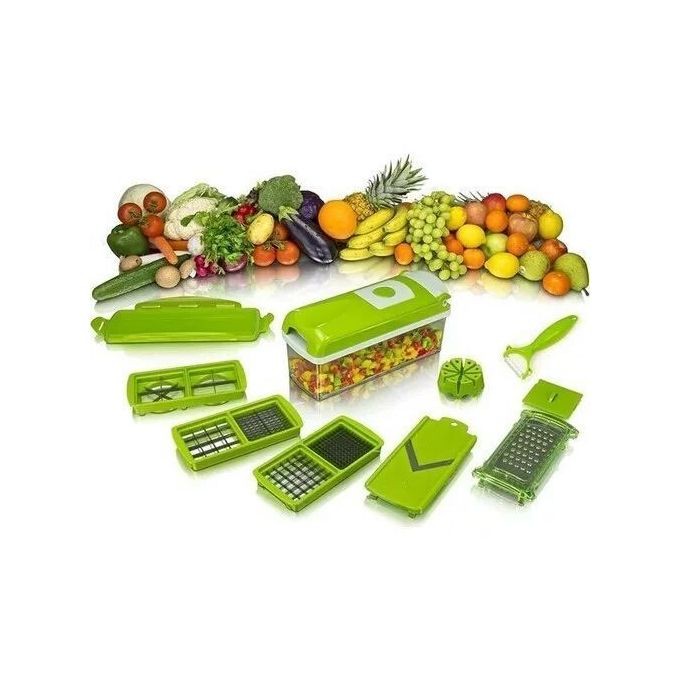 Multipurpose Vegetables And Fruits Grater Slicer Peeler-Green