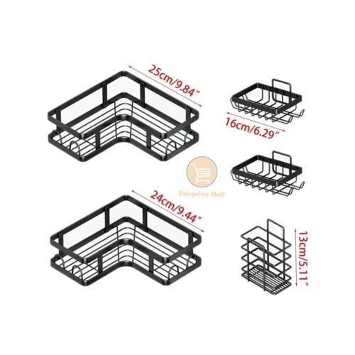 Shower Cady Bathroom Orgarnisation Rack-Black