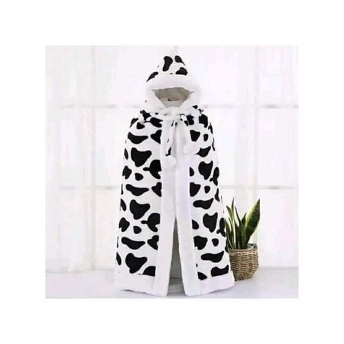 Baby Shawl Receiver Blanket  - White Animal Print