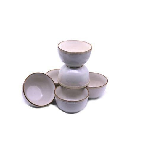 6 Pieces of Soup & Cereal Bowls - Cream