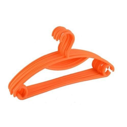 6 Pieces Plastic Clothes Hangers - Orange
