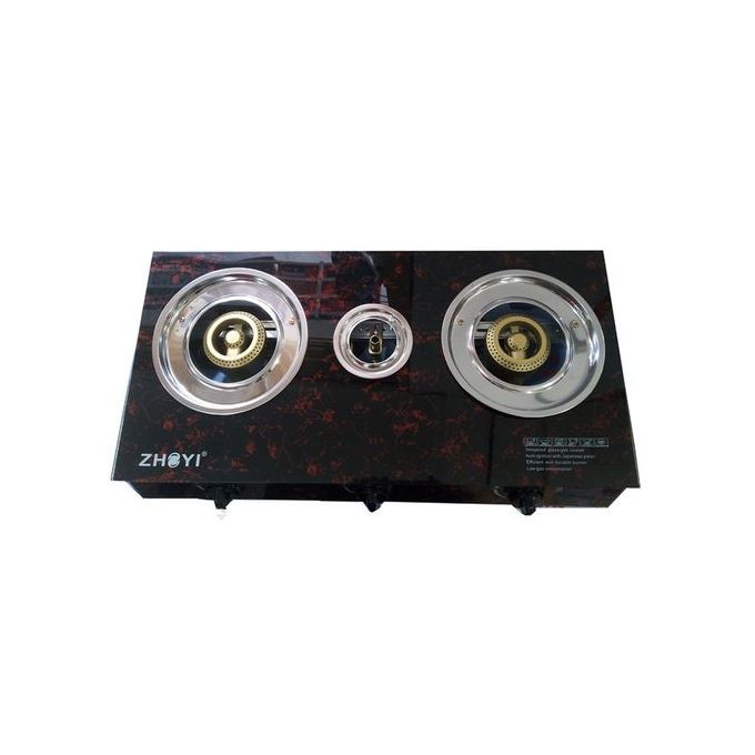 Gas Stove With Glass Top And 3 Burners/ Color And Design Varies-Multicolor
