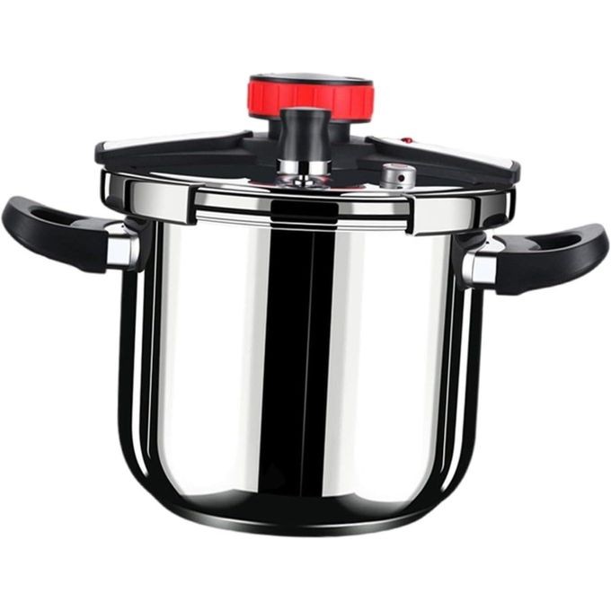 Stainless Steel Pressur Cooker Pots and Pans Kitchen Appliances Cookware for Household Professional Outdoor Commercial 7L - Silver