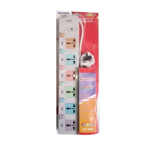 Airstar Electric  Extension Cable With UK Plug-Multicolour