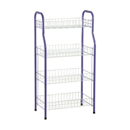 Kitchen Dish Drying Rack Outdoor Cups Plates Draining Storage Organizer, 4 Tier Multipurpose Stand- Blue.