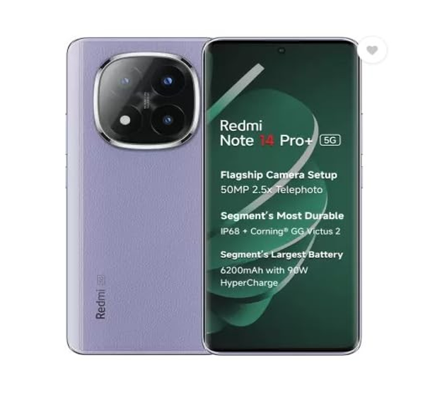 REDMI Note 14 Pro+ 5G 6.67" 12GB RAM 512GB ROM 50MP 6200mAh - Purple
