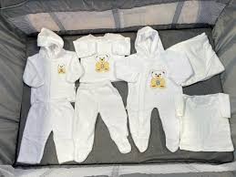 8Pcs Cotton Wear Baby Pack - White