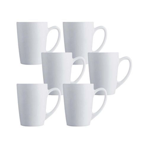 6 Pieces Of Luminarc Tea Coffee Mug Cups-White.