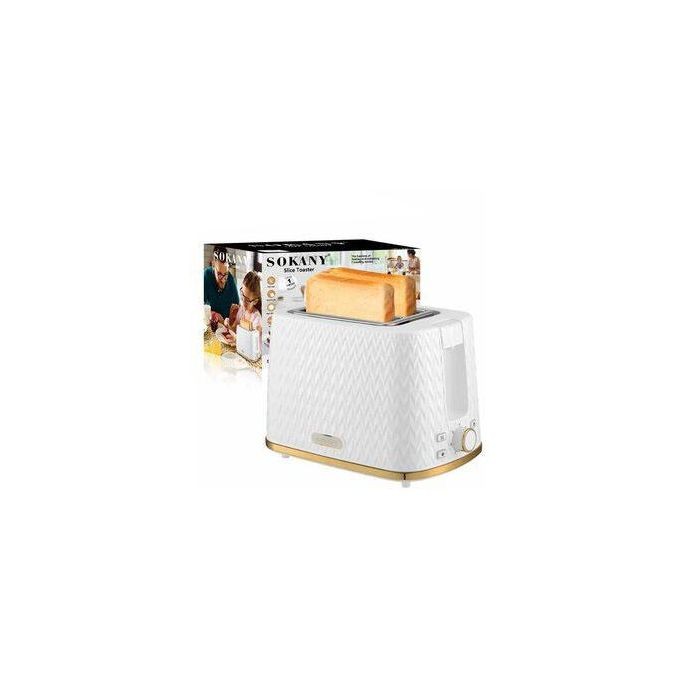 Elegant Design 2 Slices Bread Toaster -White