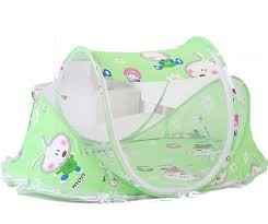 Designed Baby Net Mattress And Music -Green