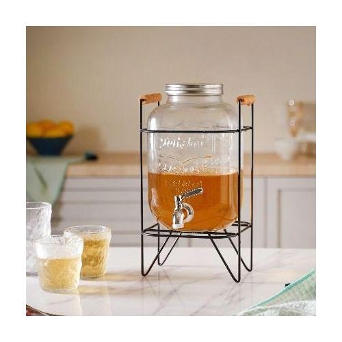 Beverage Dispenser water dispenser juice dispenser With Stand, Glass Air Tight Cold Water Pitcher Leak Proof tap Juice Dispenser, Dispenser with Tap & Air Tight Lid (4 Litre Dispenser)
