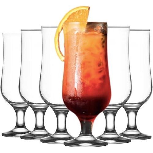 6 Pieces Cocktail Milkshake Glasses -Transparent