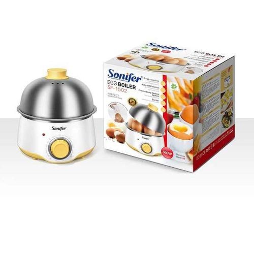 Electric Stainless Steel Multifunctional Cooker Mini Steamer Double Layer Egg Boiler- White.