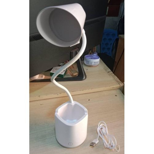 2 In 1 Touch Operated Desktop Lamp With Pen Or Phone Holder - Multicolor