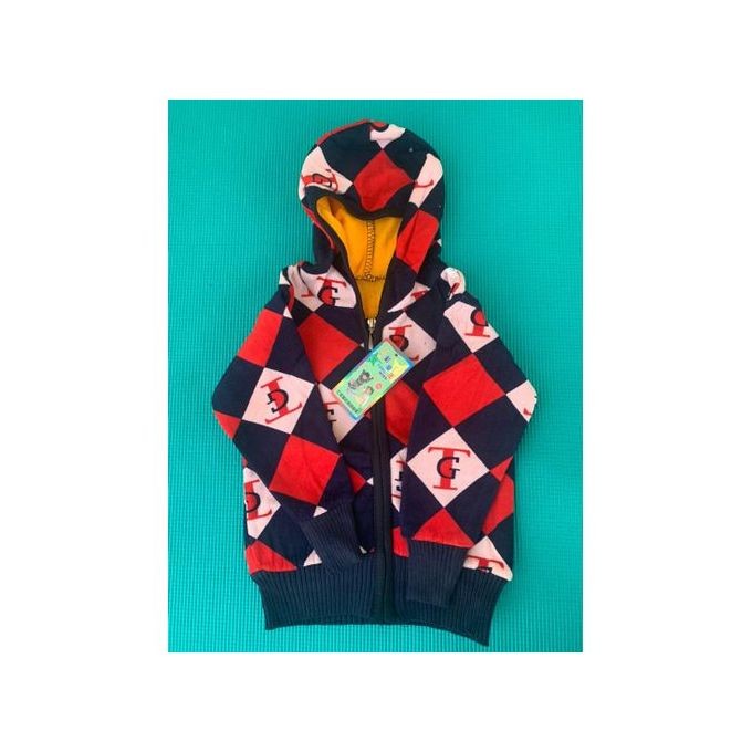Baby Sweater With Hood Multi designs - Multicolor