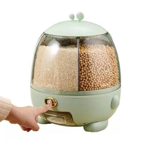 Rotating Food Dispenser - Cereal Containers Storage Airtight - 360° Rotatable Easy Control Dry Food Storage Box For Rice, Beans, Grains, Laundry Scent Beads