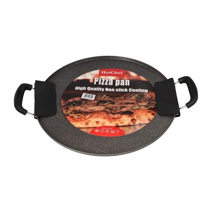 32cm Hot Chef Non Stick Pizza Pan For Oven or Grill - Black