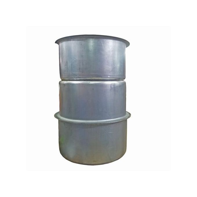 Extra Large 3 Pieces Saucepans Cookware Set-Grey