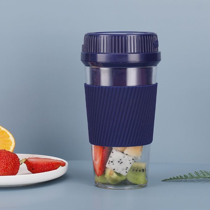 Rechargeable Portable Fruit Juice Blender-Dark blue