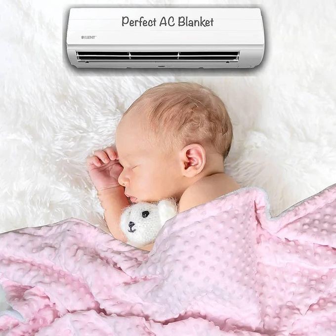 Baby Shawl Receiver  - Pink White
