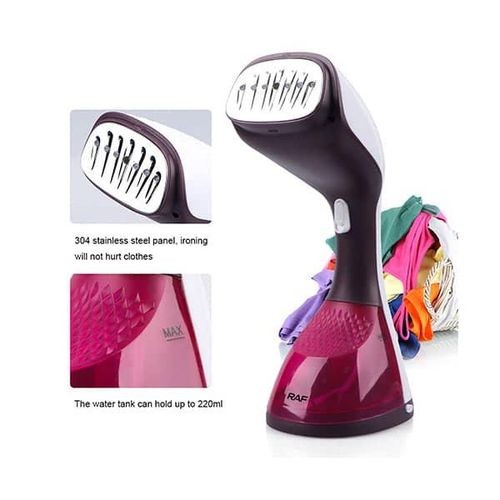 RAF Household Handheld Garment Steamer Steam Iron Portable Clothes Ironing Machine- Multicolor