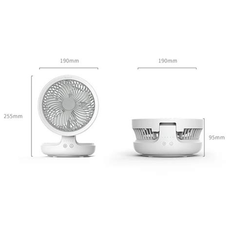 Foldable Rechargeable Cooling Fan - White