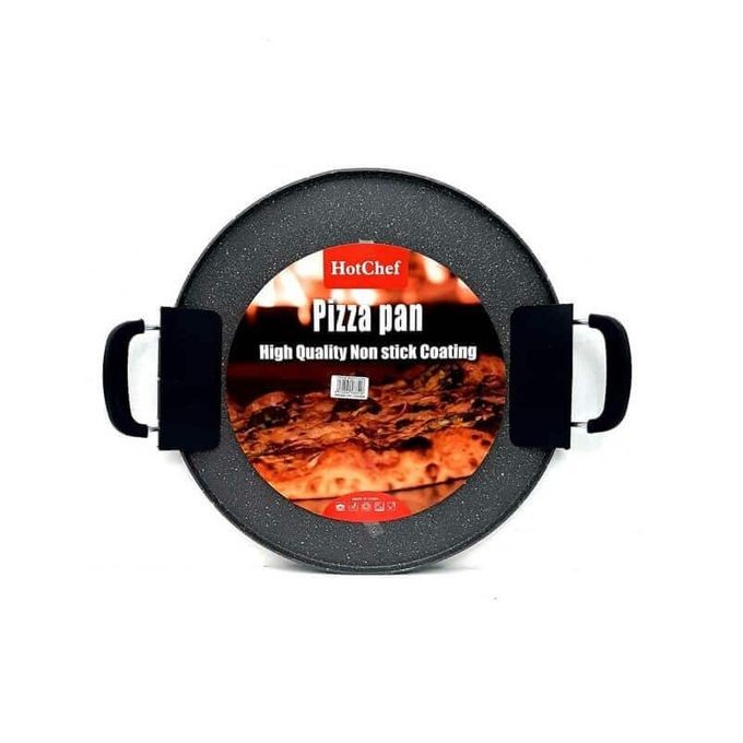 30cm Hot Chef Non Stick Pizza Pan For Oven or Grill - Black