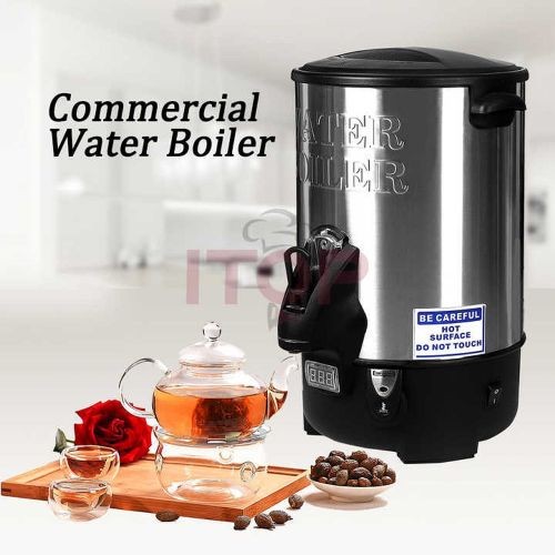 Saachi 20 Litre Commercial Hot Water Boiler Tea Urn - Black,Silver